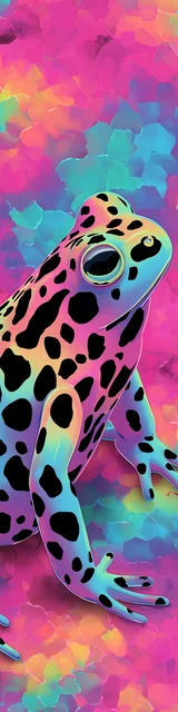 Free printable frog bookmark featuring a neon frog bookmark